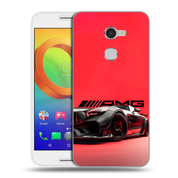 Силиконовый чехол на Alcatel A3 с принтом Мерседес Mercedes AMG