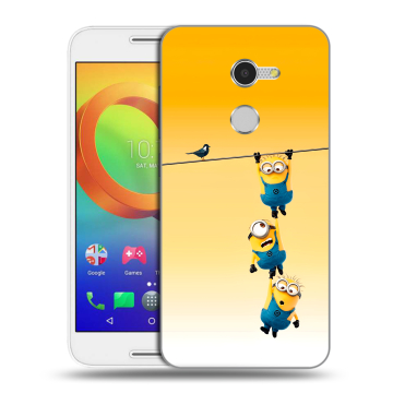 Силиконовый чехол на Alcatel A3 с принтом Миньоны