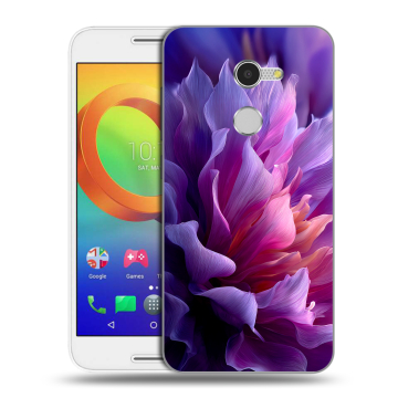 Силиконовый чехол на Alcatel A3 с принтом женский цветы