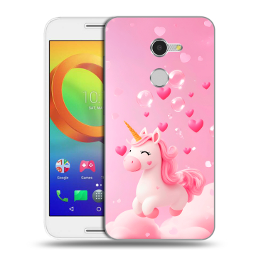 Силиконовый чехол на Alcatel A3 с принтом Единорог