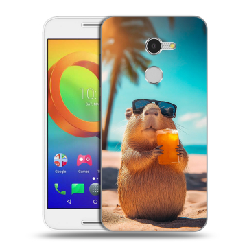 Силиконовый чехол на Alcatel A3 с принтом Капибара