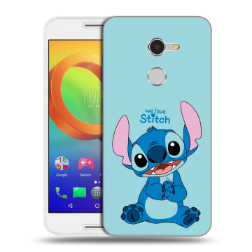 Силиконовый чехол на Alcatel A3 с принтом Лило и Стич