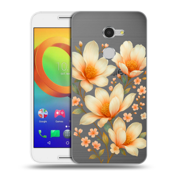 Силиконовый чехол на Alcatel A3 с принтом Цветы