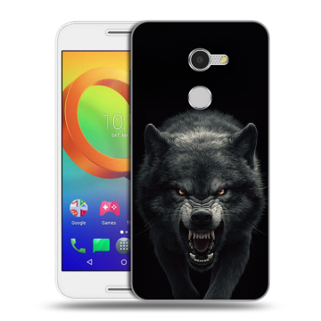 Силиконовый чехол на Alcatel A3 с принтом Волк Силиконовый чехол на Alcatel A3 с принтом Волк