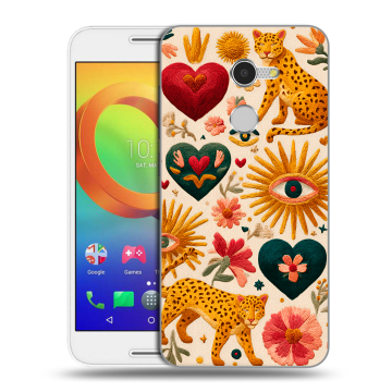 Силиконовый чехол на Alcatel A3 с принтом Модный принт