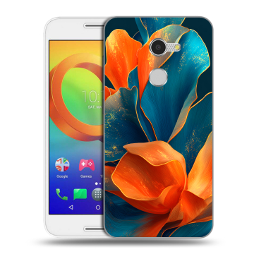 Силиконовый чехол на Alcatel A3 с принтом Цветы