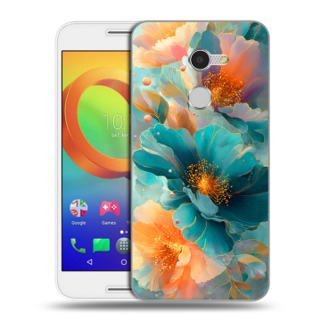 Силиконовый чехол на Alcatel A3 с принтом Цветы