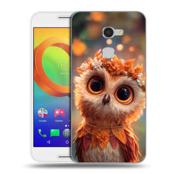 Силиконовый чехол на Alcatel A3 с принтом Милая сова