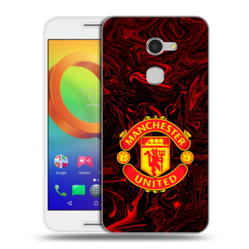 Силиконовый чехол на Alcatel A3 с принтом Manchester United