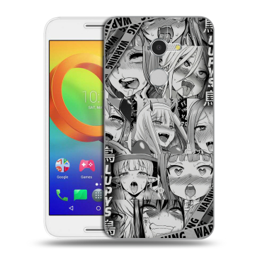 Силиконовый чехол на Alcatel A3 с принтом Ahegao Ахегао Аниме