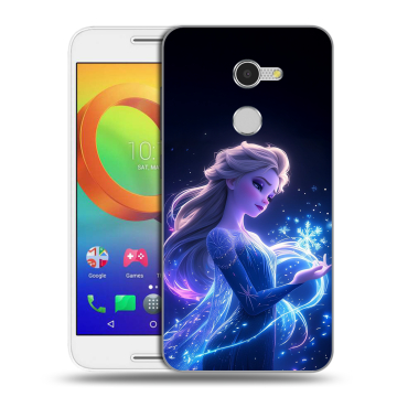 Силиконовый чехол на Alcatel A3 с принтом Холодное сердце Frozen