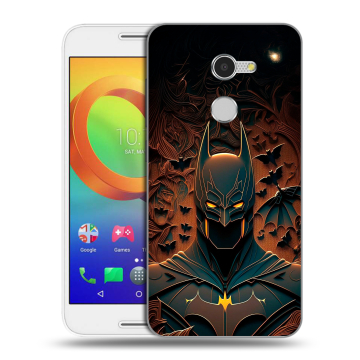 Силиконовый чехол на Alcatel A3 с принтом Batman Бэтмен