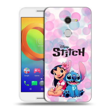 Силиконовый чехол на Alcatel A3 с принтом Лило и Стич Силиконовый чехол на Alcatel A3 с принтом Лило и Стич