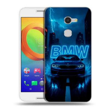 Силиконовый чехол на Alcatel A3 с принтом BMW БМВ