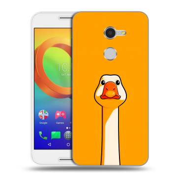Силиконовый чехол на Alcatel A3 с принтом Смешная утка