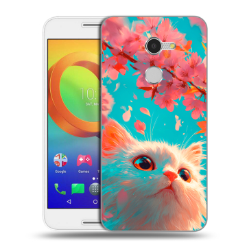 Силиконовый чехол на Alcatel A3 с принтом Красивый кот