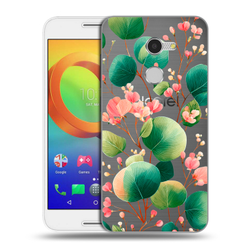 Силиконовый чехол на Alcatel A3 с принтом женский
