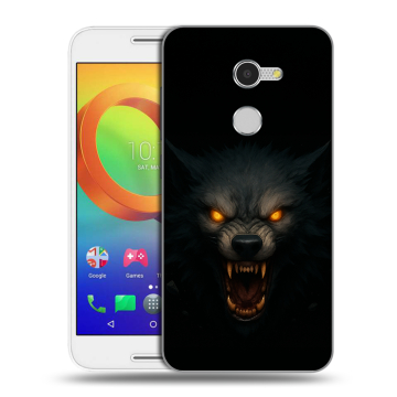 Силиконовый чехол на Alcatel A3 с принтом Волк