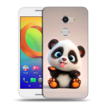 Силиконовый чехол на Alcatel A3 с принтом милая панда