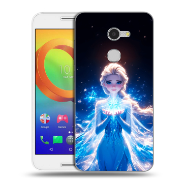 Силиконовый чехол на Alcatel A3 с принтом Холодное сердце Frozen Силиконовый чехол на Alcatel A3 с принтом Холодное сердце Frozen