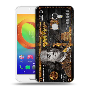 Силиконовый чехол на Alcatel A3 с принтом Доллар деньги