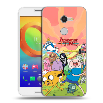 Силиконовый чехол на Alcatel A3 с принтом Adventure time Время приключений