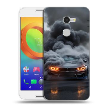Силиконовый чехол на Alcatel A3 с принтом BMW БМВ Силиконовый чехол на Alcatel A3 с принтом BMW БМВ