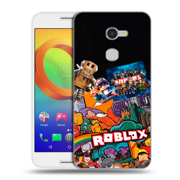 Силиконовый чехол на Alcatel A3 с принтом Roblox Роблокс