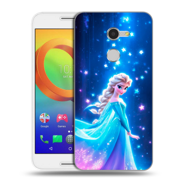 Силиконовый чехол на Alcatel A3 с принтом Холодное сердце Frozen