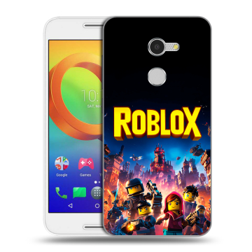 Силиконовый чехол на Alcatel A3 с принтом Roblox Роблокс