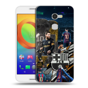 Силиконовый чехол на Alcatel A3 с принтом Messi Barcelona