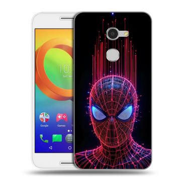 Силиконовый чехол на Alcatel A3 с принтом Spiderman Человек паук