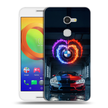 Силиконовый чехол на Alcatel A3 с принтом BMW БМВ