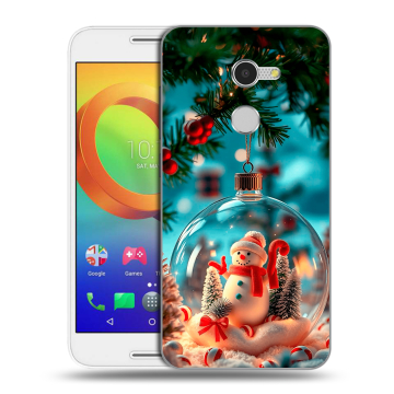 Силиконовый чехол на Alcatel A3 с принтом Новый год