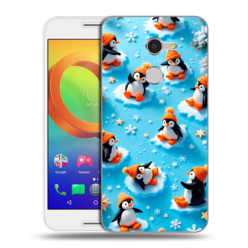 Силиконовый чехол на Alcatel A3 с принтом Новый год