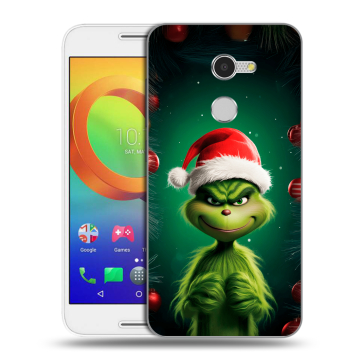 Силиконовый чехол на Alcatel A3 с принтом Гринч Новый год Рождество
