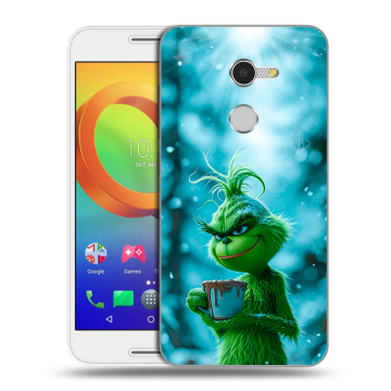 Силиконовый чехол на Alcatel A3 с принтом Новый год гринч