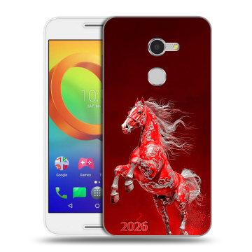Силиконовый чехол на Alcatel A3 с принтом Новый год
