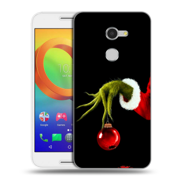 Силиконовый чехол на Alcatel A3 с принтом Новый год Гринч