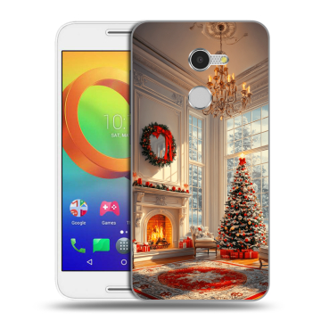 Силиконовый чехол на Alcatel A3 с принтом Новый год