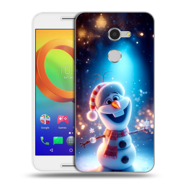 Силиконовый чехол на Alcatel A3 с принтом Новый год