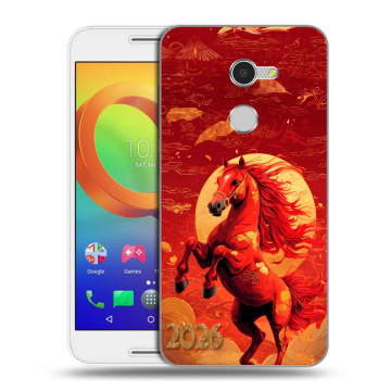 Силиконовый чехол на Alcatel A3 с принтом Новый год