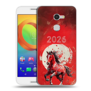 Силиконовый чехол на Alcatel A3 с принтом Новый год