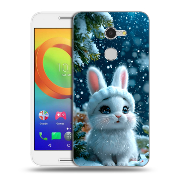 Силиконовый чехол на Alcatel A3 с принтом Новый год