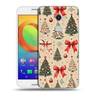 Силиконовый чехол на Alcatel A3 с принтом Новый год