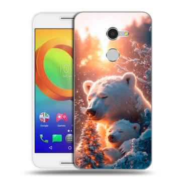 Силиконовый чехол на Alcatel A3 с принтом Новый год