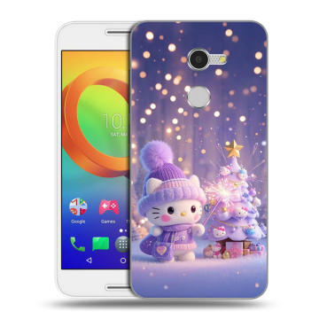 Силиконовый чехол на Alcatel A3 с принтом Новый год