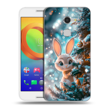 Силиконовый чехол на Alcatel A3 с принтом Новый год