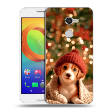 Силиконовый чехол на Alcatel A3 с принтом Новый год
