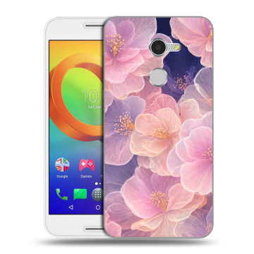 Силиконовый чехол на Alcatel A3 с принтом женский